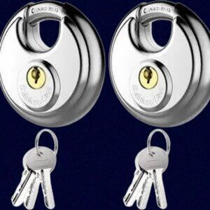 2 Heavy Duty Stainless Steel Keyed Padlocks